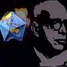 still from "Teleologic Telecast from Planet Earth: on board with Buckminster Fuller". (c) Mick Gasheen, 1970.