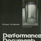 Cover of the Performance, Documents, Film, Video catalogue (1975).