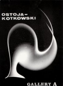 Electronic Drawing on the invitation card for Ostoja-Kotkowski's Gallery A show, 1966